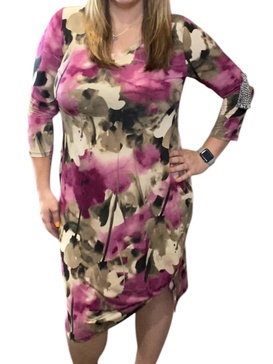 floral dress in purple