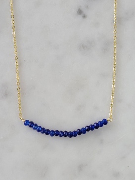 michelle bar necklace in sapphire