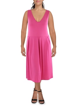 plus womens v neck pockets sundress