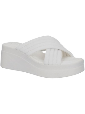 maz italy womens leather slip on wedge sandals