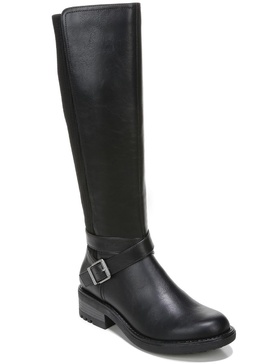 karter womens faux leather stretch knee-high boots