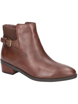 dora womens leather block heel ankle boots