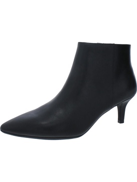edith womens faux leather ankle booties
