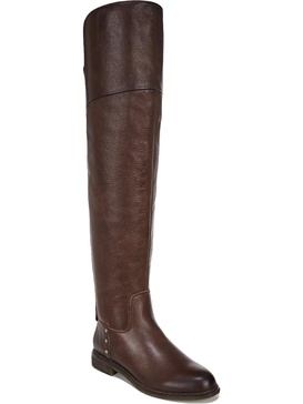 haleen womens leather wide calf knee-high boots