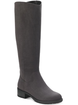 graciee womens faux leather tall knee-high boots