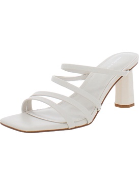 kristin womens faux leather slip on strappy sandals