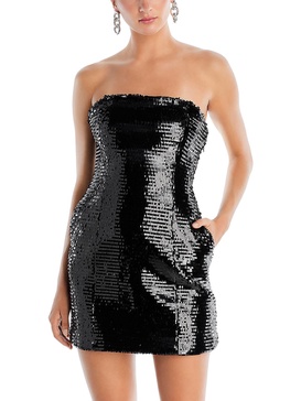 elsie womens sequin fringe cocktail and party dress