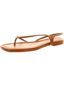 deana womens open-toe faux leather thong sandals