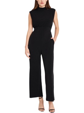 womens waist tie sleeveless jumpsuit
