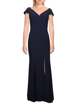 womens cap sleeve fluted evening dress