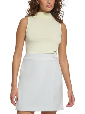 petites womens ruched peplum top