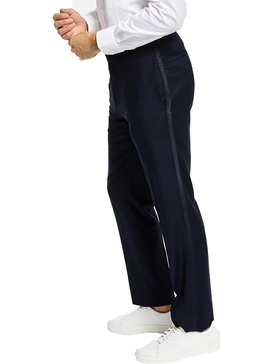 mens slim fit flat front suit pants