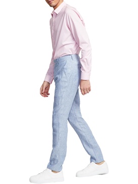 mens linen slim fit dress pants