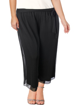 plus womens tie belt palazzo pants