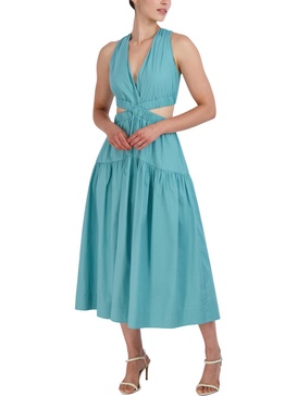 womens cut-out sleeveless midi dress