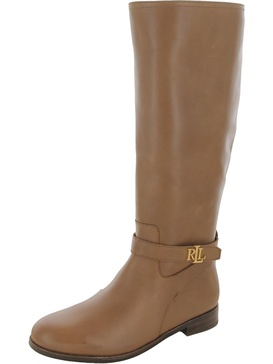 brittaney womens leather riding knee-high boots