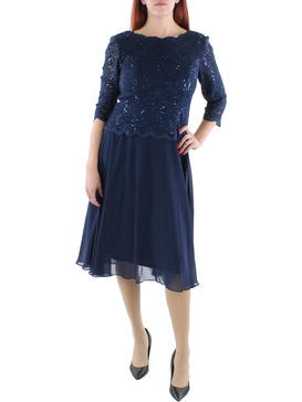 womens lace sequined cocktail dress