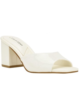 toven womens square toe slide on block heel