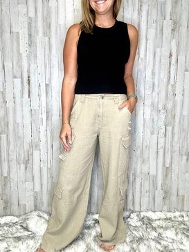 melrose cargo pants in dry herb