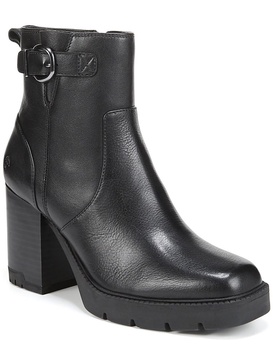 wilde womens leather stack heel ankle boots