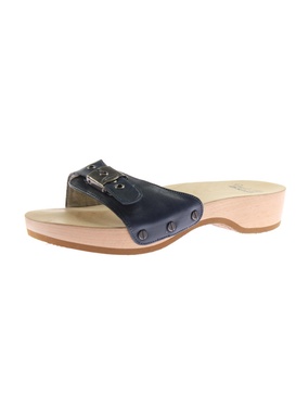 original womens leather wood slide sandals