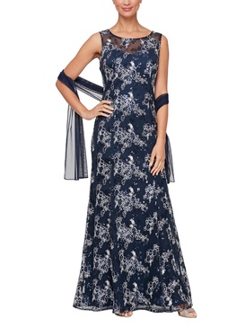womens sequined sleeveless evening dress