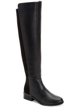 ludlowe  womens pull on almond toe over-the-knee boots