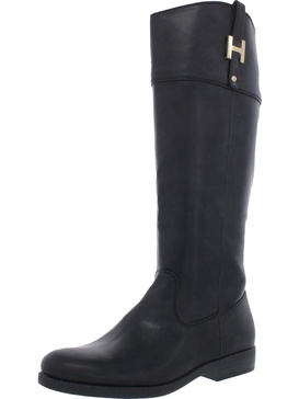 twshyenne3 womens leather zipper knee-high boots