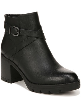 madalynn bkl womens faux leather buckle booties