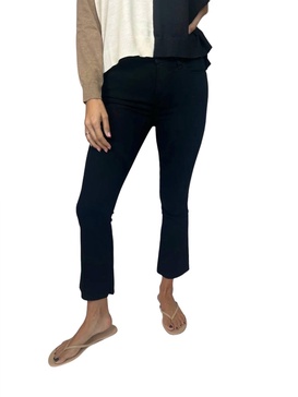 colette crop flare jeans in black shadow