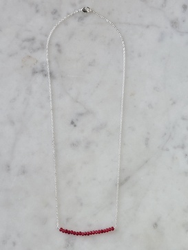 michelle bar necklace in chalcedony