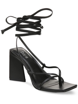 auroraa womens faux leather strappy pumps