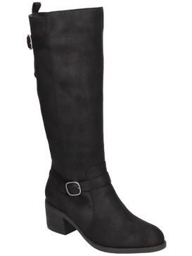baina womens faux suede side zip knee-high boots