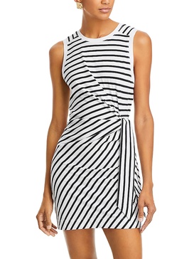 womens jersey striped mini dress