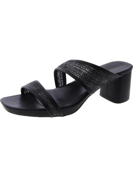 inez 2 womens faux leather slip on heels