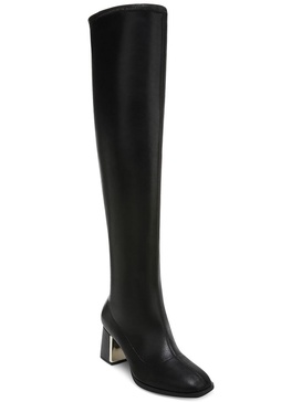 nanda  womens solid square toe over-the-knee boots