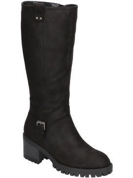 lorielle plus womens faux leather buckle knee-high boots