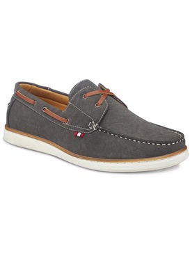 harbor mens faux leather lace up boat shoes