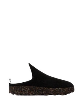 unisex round toe come mule in black