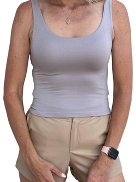 all around tank top in grey