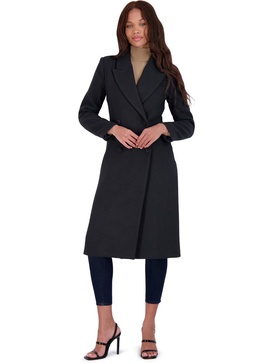 womens wool blend double-breasted wool coat