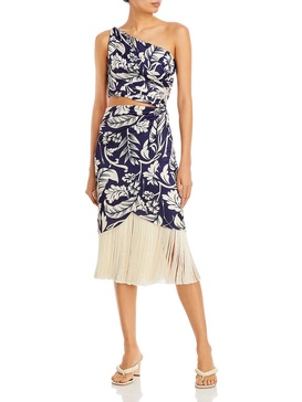 womens fringe polyester maxi dress