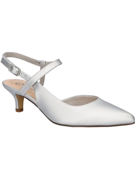 kayce womens leather kitten heel slingback heels