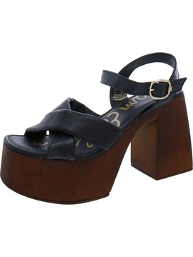 suzannah womens leather ankle strap platform sandals