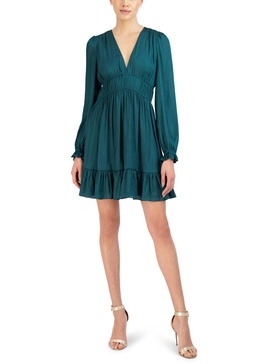 womens ruffled short mini dress