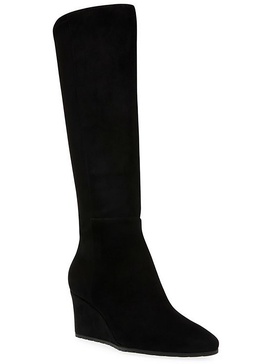 akvalonia womens faux suede wide calf knee-high boots