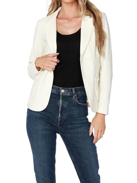 knit twill blazer in rustic