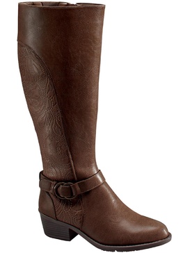 luella womens faux leather tall knee-high boots
