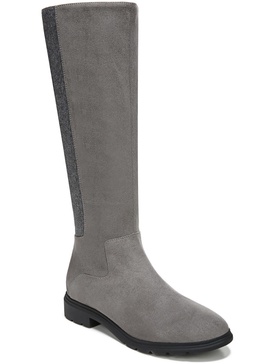new start womens faux suede wool blend knee-high boots