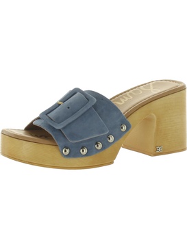 marcia womens suede slip on heels